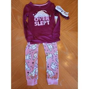 Dreamlife overslept girl pajamas set with eyemask size 4